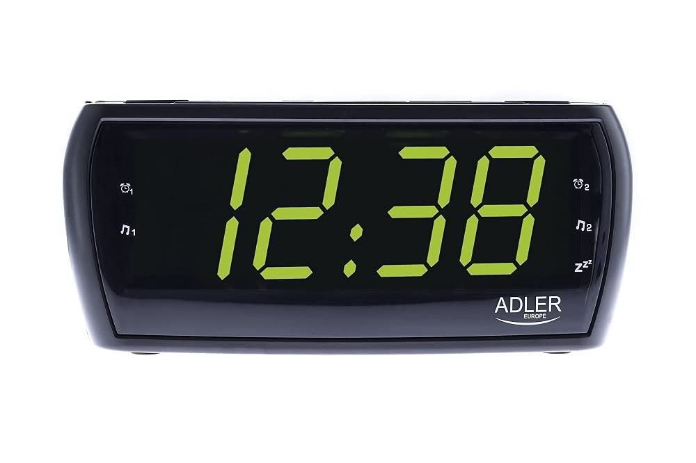 Radiowecker Uhrenradio Uhr Wecker AM/FM Radio Helligkeitsregler mit extra grossem Display Single, Si