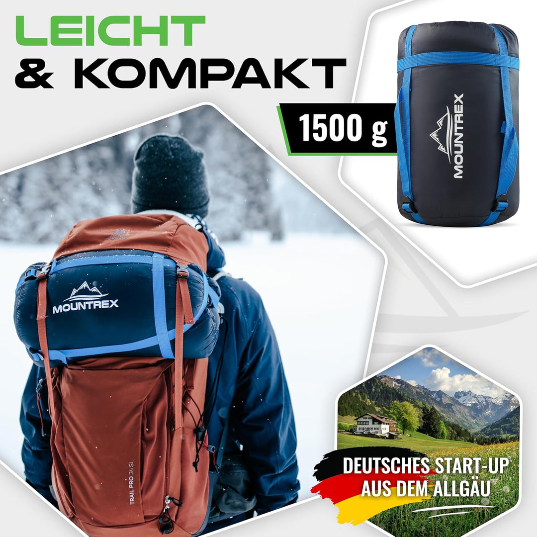 Schlafsack - Kleines Packmass & Ultraleicht (760g/1500g) - Outdoor Sommerschlafsack (100GSM) / 3-4 J