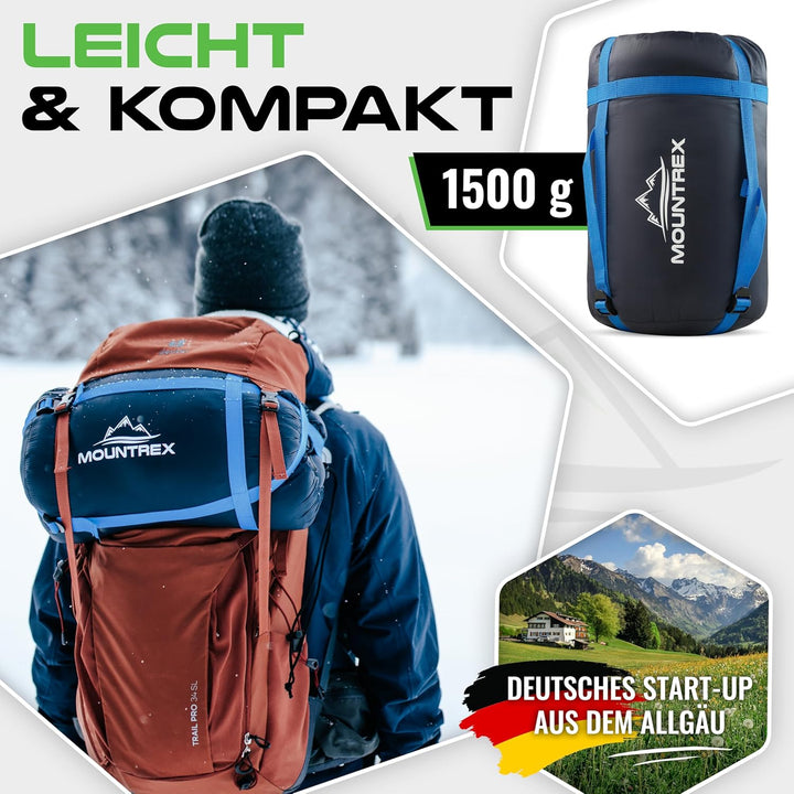 Schlafsack - Kleines Packmass & Ultraleicht (760g/1500g) - Outdoor Sommerschlafsack (100GSM) / 3-4 J