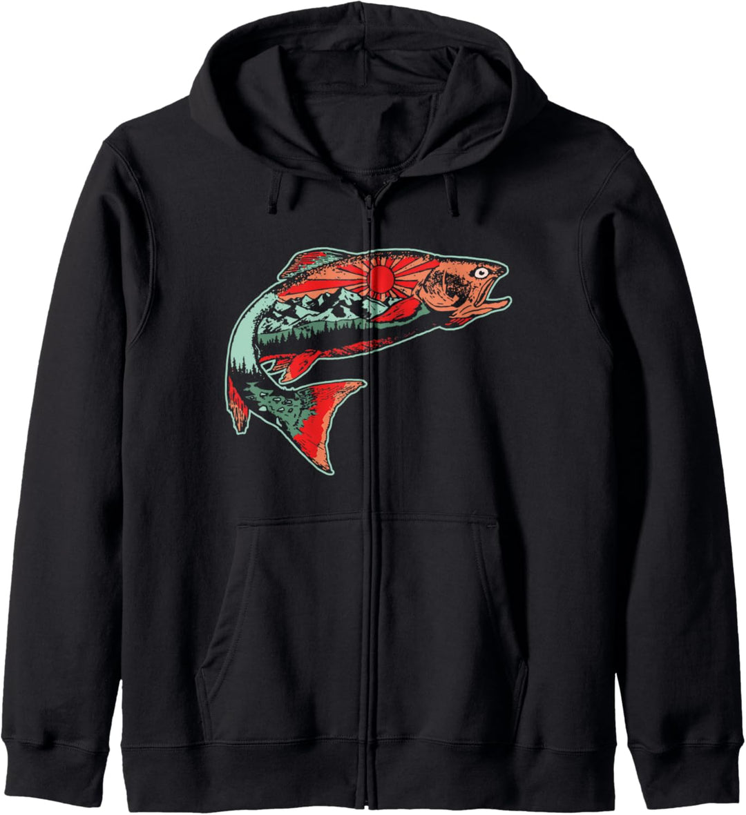 Trout Outdoor Illustration Series - Southwest Sky Kapuzenjacke