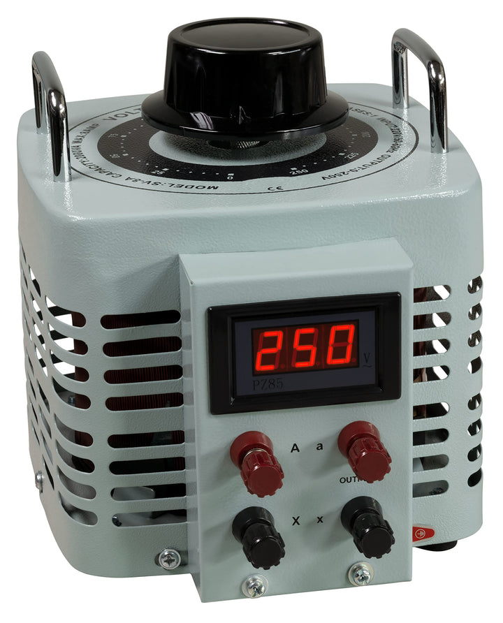 MC POWER - Spartrafo Stelltrafo | V-8000 LED Display | Ringkern-Stelltrafo regelbar 0-250V 8A, 2.000
