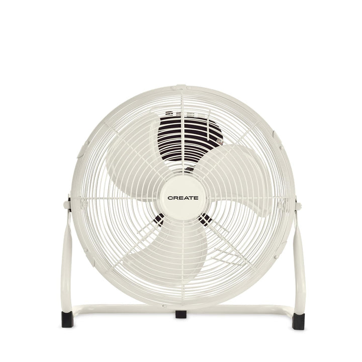 CREATE / AIR FLOOR RETRO/Industrieller Bodenventilator/Cremeweisser Ventilator, 12 Zoll, starker Luf