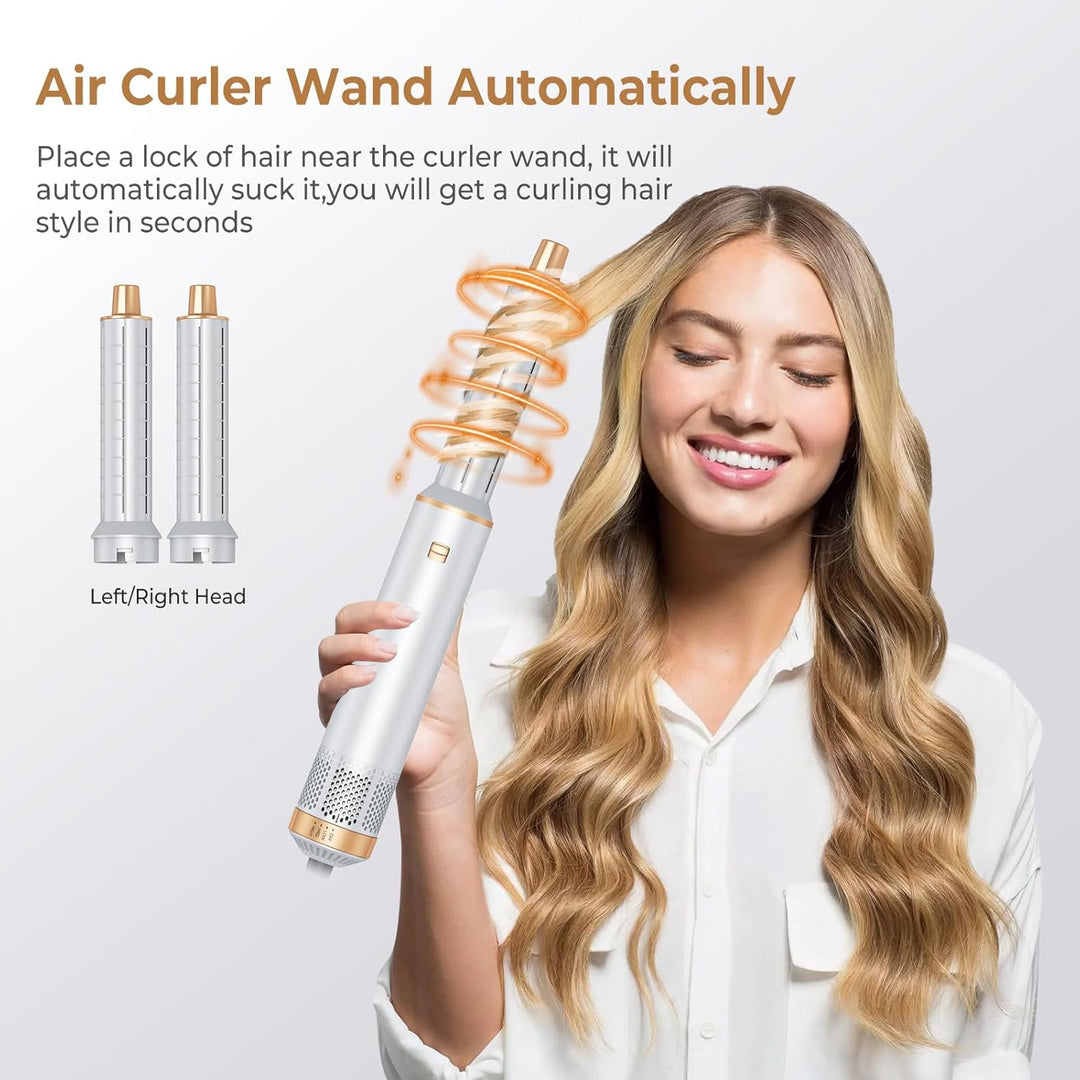 Föhnbürste 5 in 1,Air Styler, 30mm Air Curling, 1000W Haartrockner, 3 Temperatur und Windgeschwindig