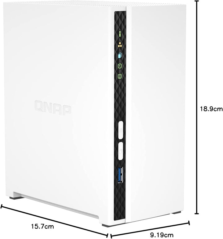 QNAP TS-233 2-bay Desktop NAS Enclosure Quad core processor,White, - 2GB RAM - 2.0GHz NAS 2-bay 2GB