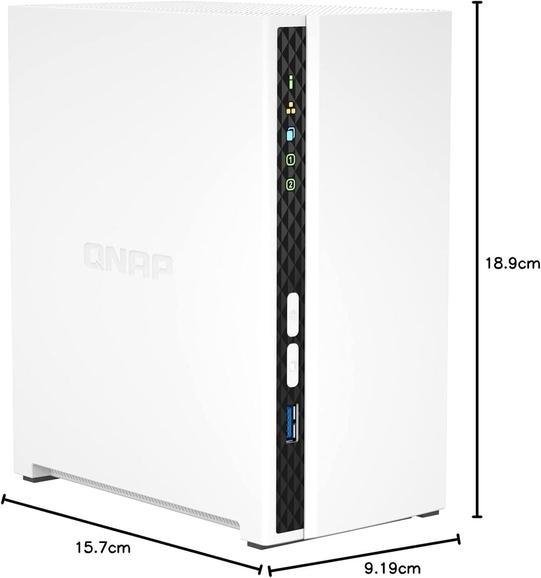QNAP TS-233 2-bay Desktop NAS Enclosure Quad core processor,White, - 2GB RAM - 2.0GHz NAS 2-bay 2GB