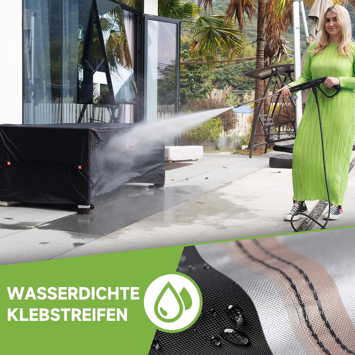 Enzeno Abdeckung Gartenmöbel Wasserdicht 190x140x90cm, Loungemöbel Abdeckung Winterfest, Abdeckhaube