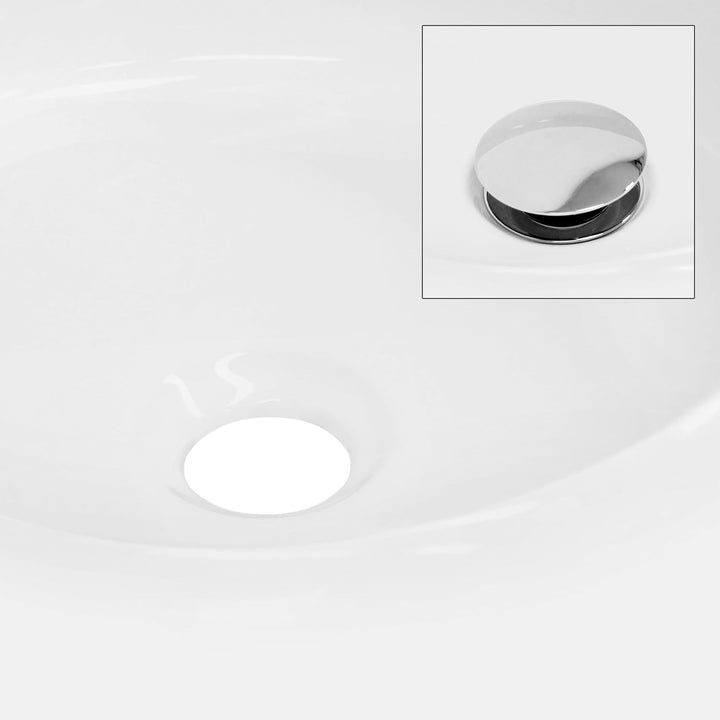 ML-Design Waschbecken aus Keramik in Weiss glänzend, Ø 28x11,6 cm, Runde Aufsatzwaschbecken, Moderne