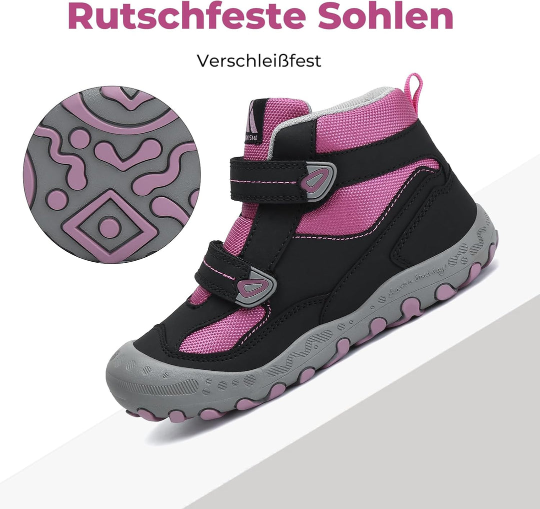 Mishansha Winterstiefel Jungen Winterschuhe Wasserdicht Winterboots Outdoor rutschfest Trekking Wand