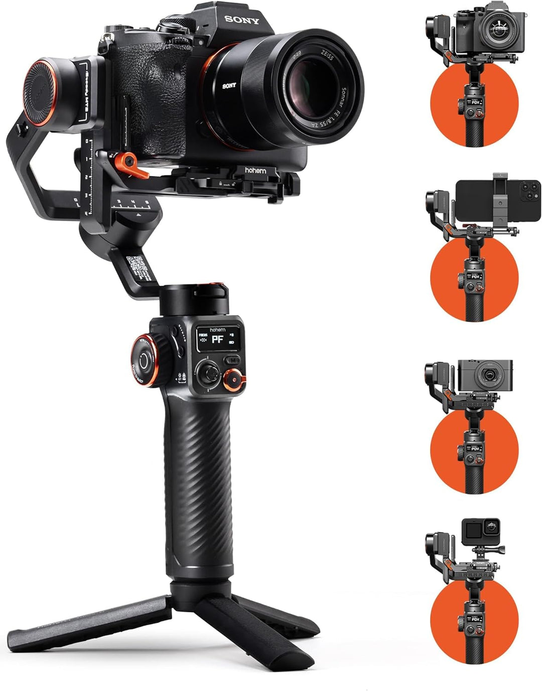 Hohem iSteady MT2, Gimbal Kamera, 3-Achsen Gimbal Stabilizer für Kamera Spiegellose Action Cam Smart
