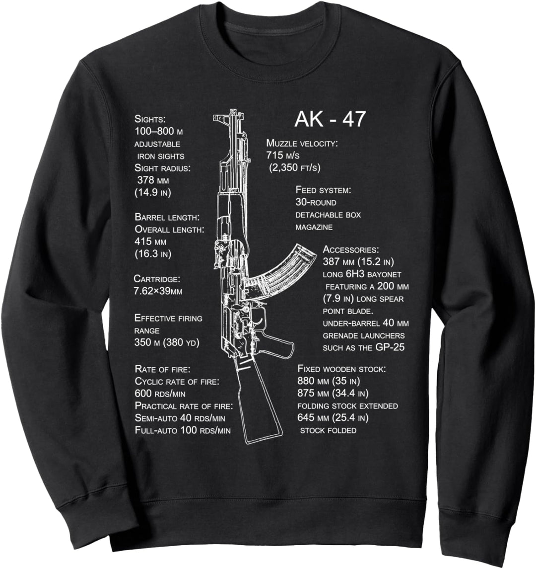 AK-47 T-Shirt T-Shirt AK-47 Blueprint Sweatshirt