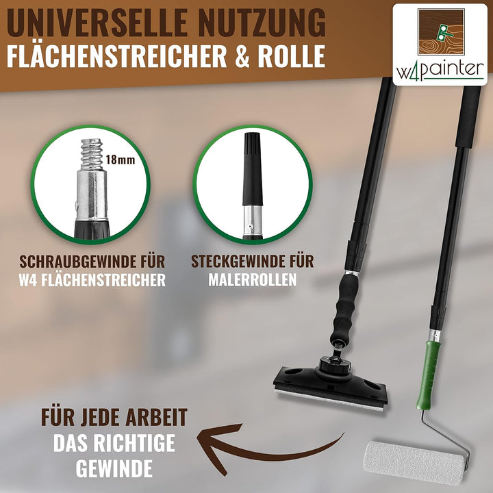 Teleskopstange 3m - Teleskopstiel universell - Alu Teleskopstab ausziehbar - ideal für Poolreinigung