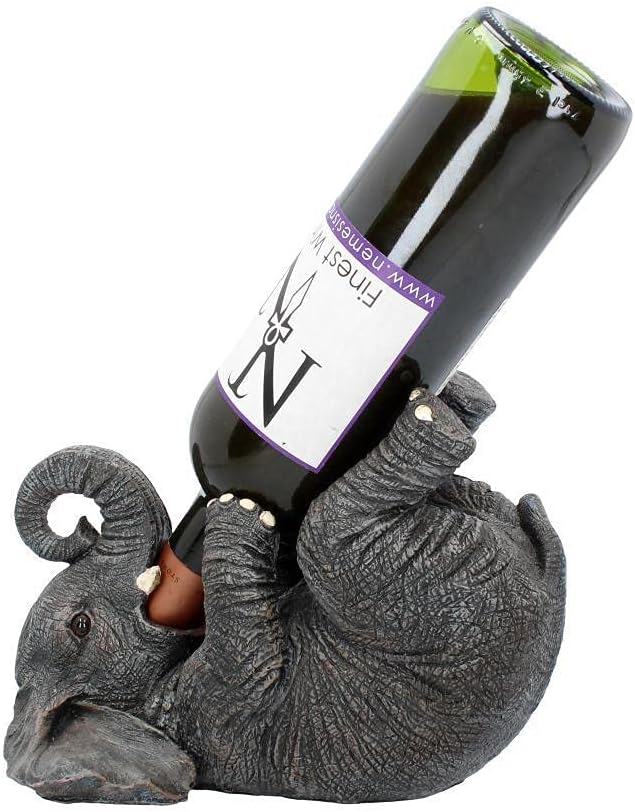 Nemesis Now Guzzlers Elefant Weinflaschenhalter, 21 cm, Grau