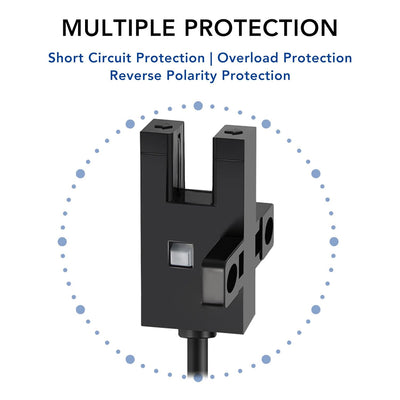 5 Stück U-förmiger Lichtschrankenschalter, Fotozellen-Sensorschalter, Schlitztyp, Fotoelektrischer S