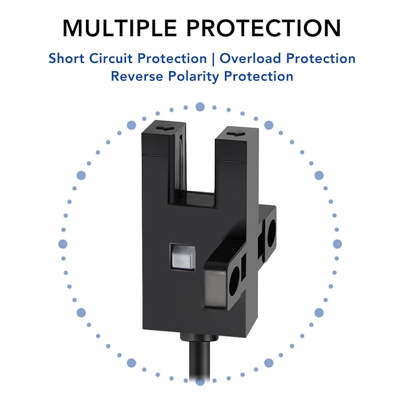 5 Stück U-förmiger Lichtschrankenschalter, Fotozellen-Sensorschalter, Schlitztyp, Fotoelektrischer S
