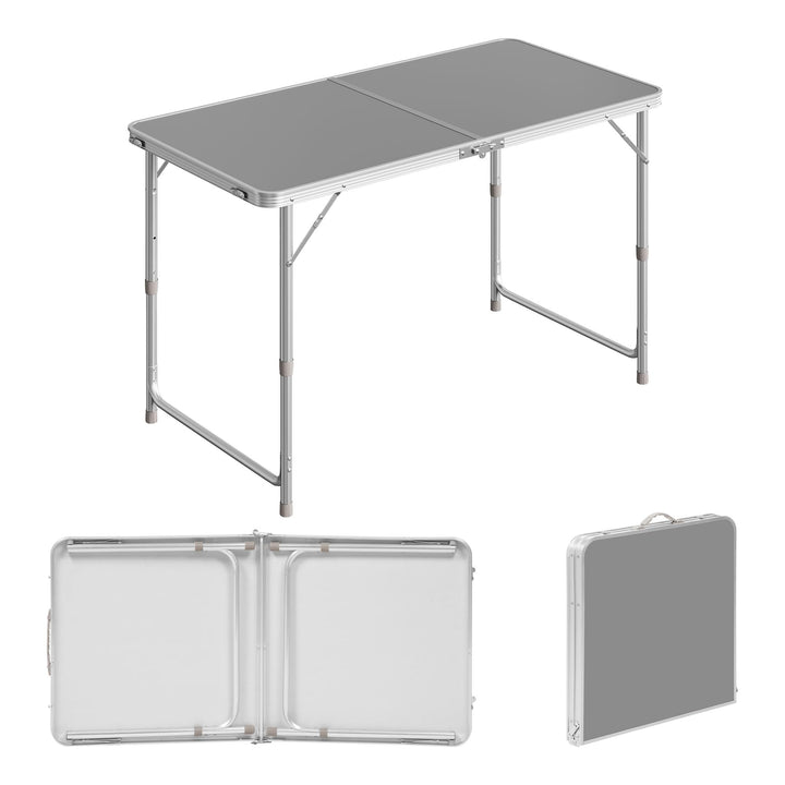 WOLTU Campingtisch Klapptisch Gartentisch Arbeitstisch Balkontisch höhenverstellbar Aluminium MDF Gr