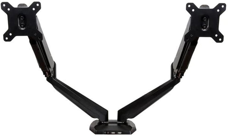 StarTech.com Dual Monitor Halterung mit eingebautem 2 Port USB und Audio Passthrough Fixation bureau