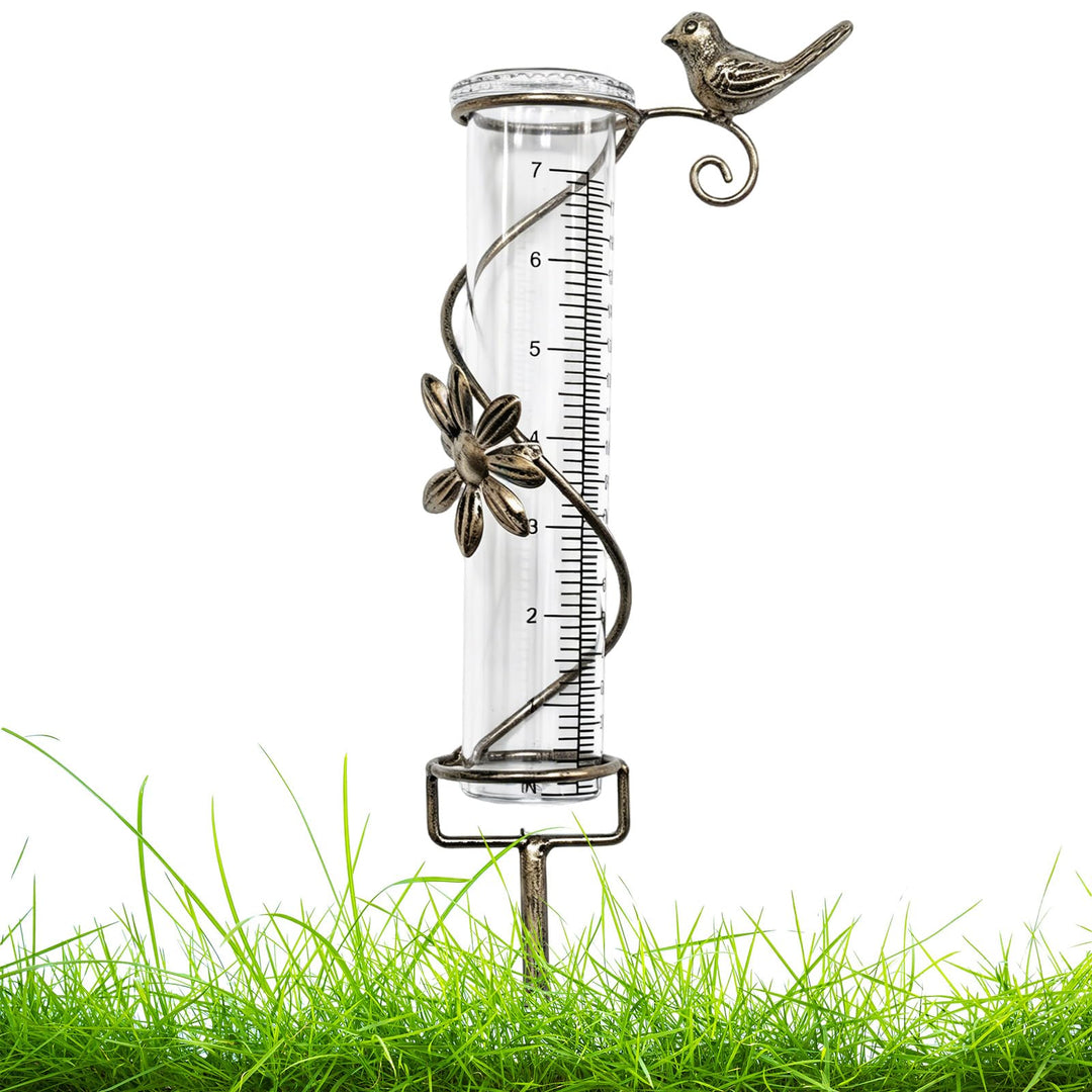 DAZZTIME Regenmesser für Garten,Regenmesser Frostsicher,Regenmesser Garten,Outdoor Regenmesser Glas