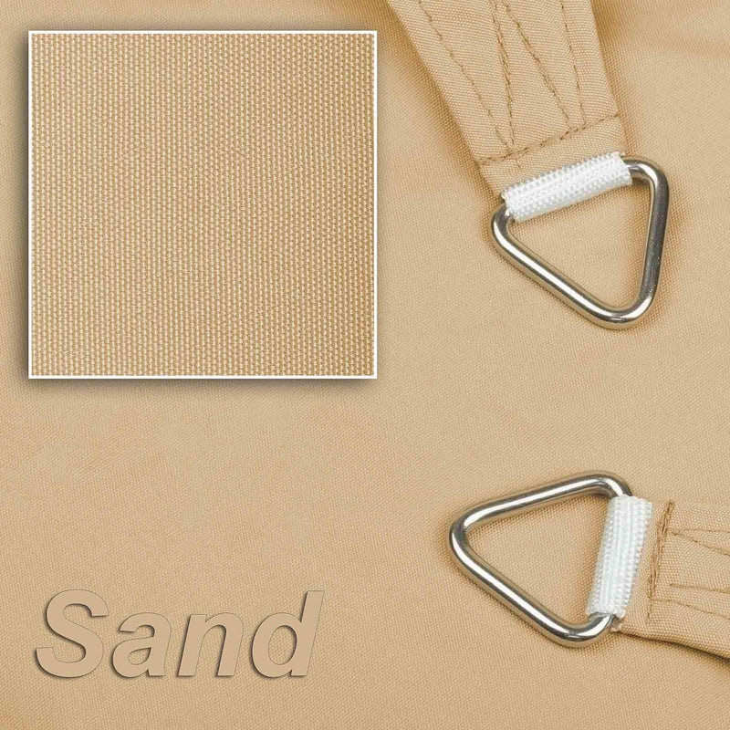 hanSe Sonnensegel rechteckig, Segeltuch Rechteck, 2x3 m in Sand, aus 100% Polyester, wetterbeständig