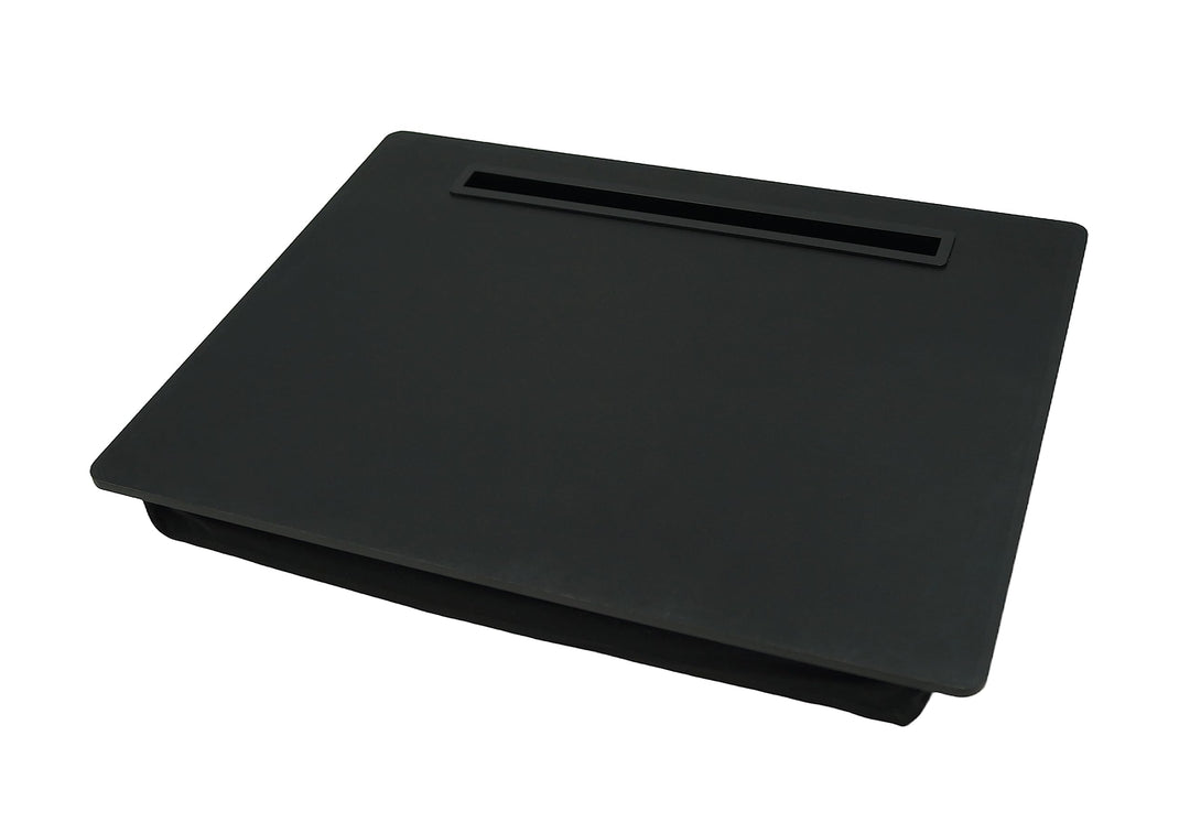 PrimoLiving Knietablett mit Tablet-Halterung - 40x30x5 cm – Tablett als Laptop-Notebook-Unterlage –