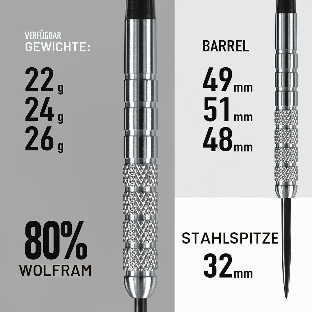Harrows Torpedo, Tungsten, mit Stahlspitze 22 g silber, 22 g silber