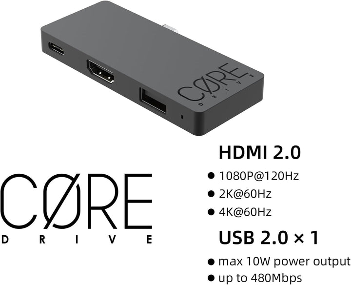 Skull &amp; Co. SteamDock with Detachable USB Hub HDMI TV Adapter for Steam Deck, ROG Ally, Smartphone a