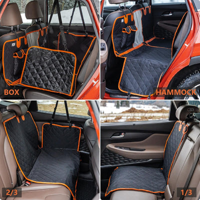 RAGI Hundedecke Auto Rückbank 4in1 - Wasserdicht Autoschondecke Hund Rücksitz - Teilbar Hundematte A