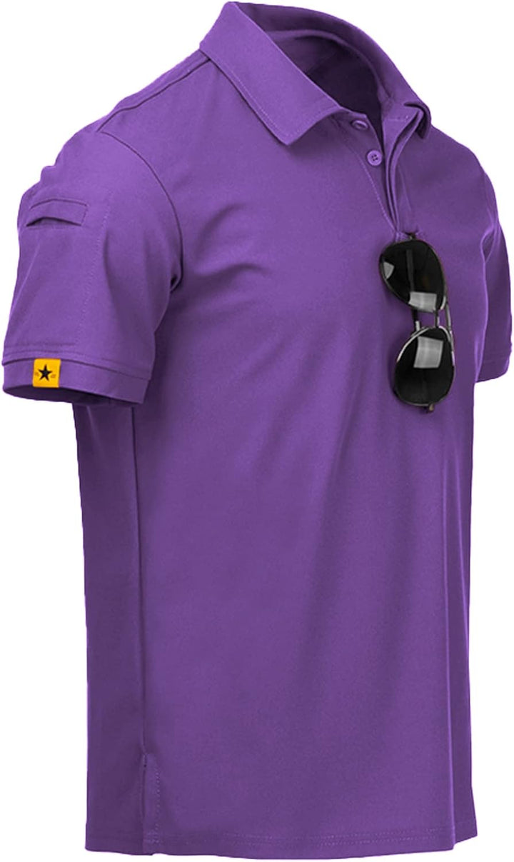 igeekwell Poloshirt Herren Kurzarm Atmungsaktives Golf-Polo-Hemd Summer Poloshirts Männer mit Brille