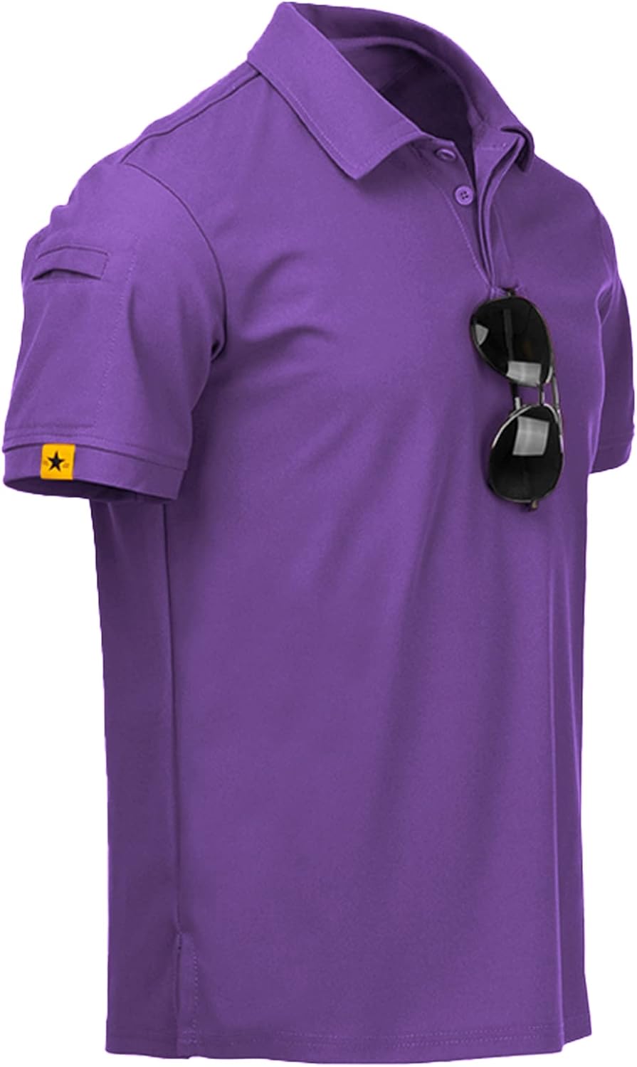 igeekwell Poloshirt Herren Kurzarm Atmungsaktives Golf-Polo-Hemd Summer Poloshirts Männer mit Brille