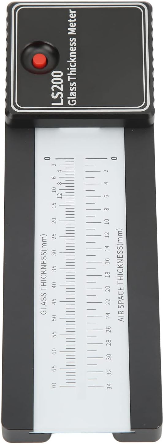 Laser Glasdicke Messgerät, Aluminiumlegierung, bis 70mm Messbereich, für Einschicht und Isolierglas,
