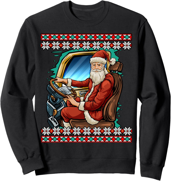 LKW-Fahrer Weihnachtsmann Trucker Hässliche Weihnachten Sweatshirt