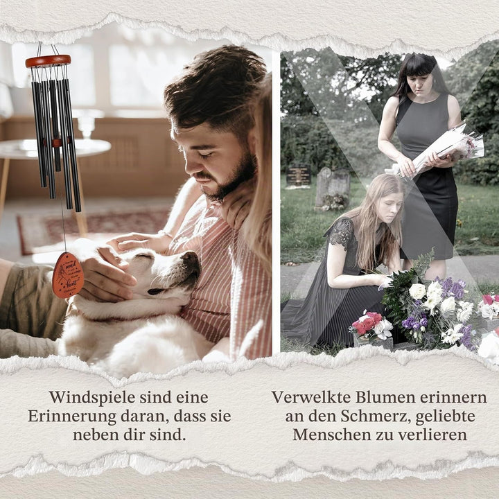 Haustier-Gedenk-Windspiel – Gedenk-Windspiel zum Verlust des Hundes, Trauerwindspiel für den Verlust