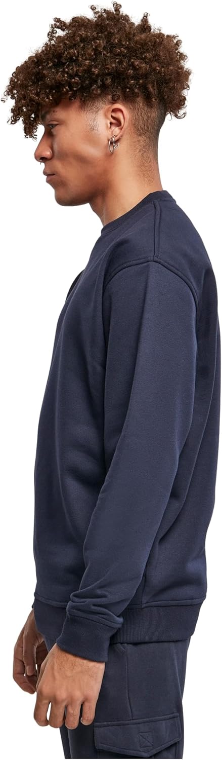 Urban Classics Herren Basic Pullover Crewneck Sweatshirt, verfügbar in 6 Farben, einfarbig, mit Rund