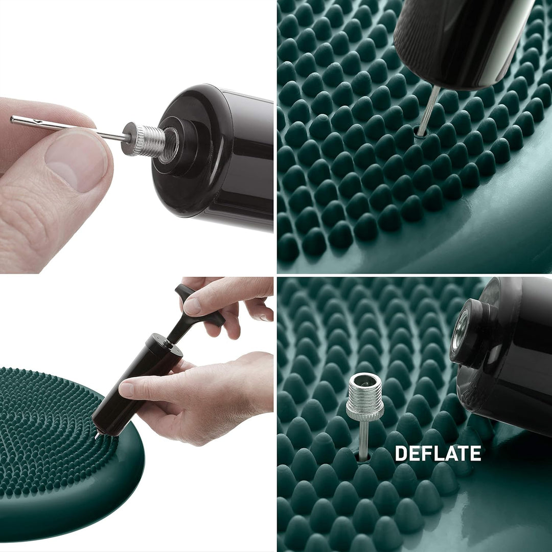 BODYMATE Ballsitzkissen inkl. Pumpe 34cm Durchmesser - Balance-Kissen, Luftkissen, Balance Pad, Nopp