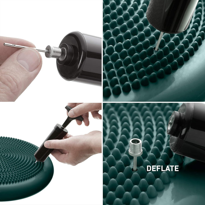 BODYMATE Ballsitzkissen inkl. Pumpe 34cm Durchmesser - Balance-Kissen, Luftkissen, Balance Pad, Nopp