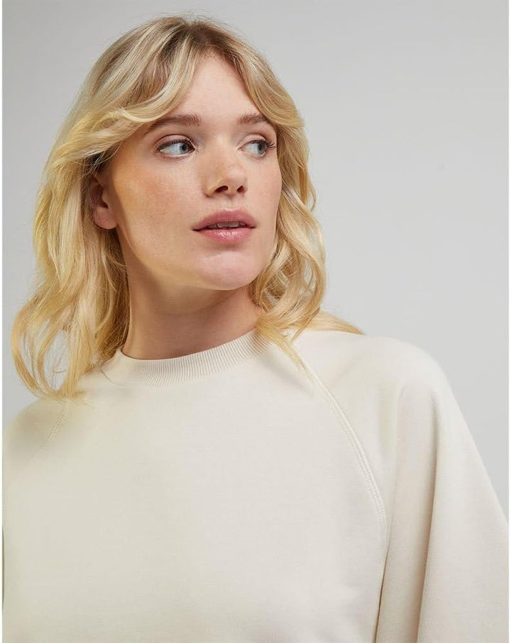 Lee Damen Raglan Sweat Sweatshirt, Beige