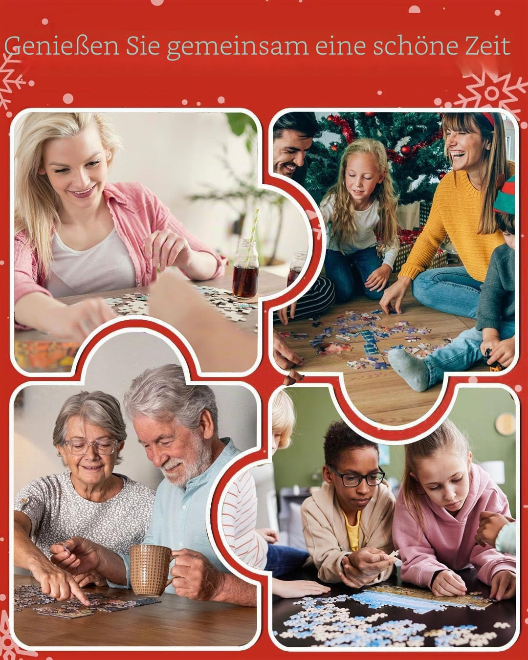 Adventskalender Grinch Puzzles für Kinder und Erwachsene, 24er-Box mit 1008 Teilen, Weihnachtspuzzle