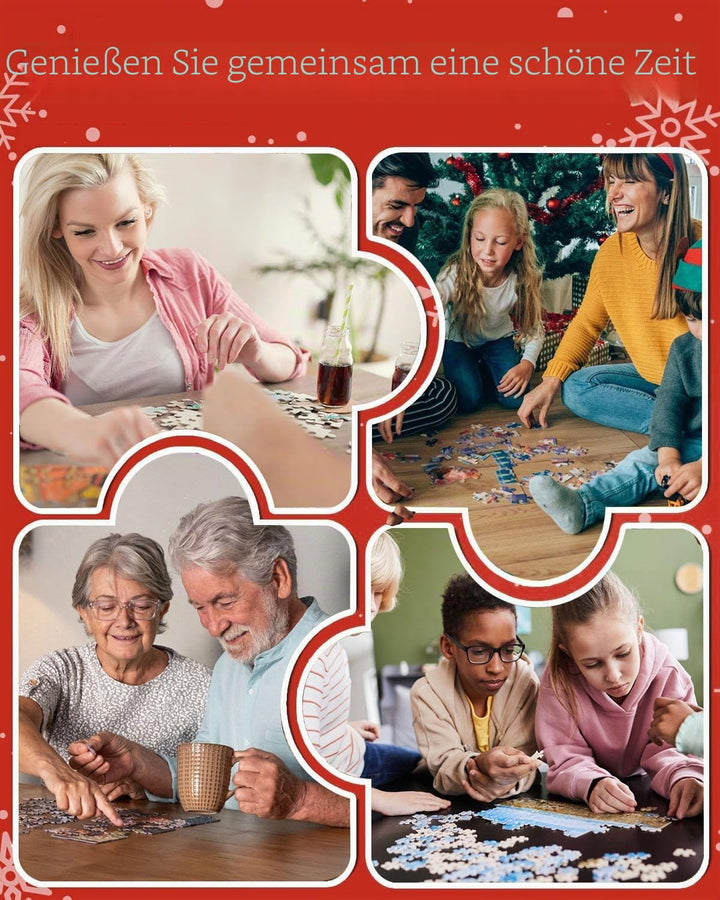 Adventskalender Grinch Puzzles für Kinder und Erwachsene, 24er-Box mit 1008 Teilen, Weihnachtspuzzle