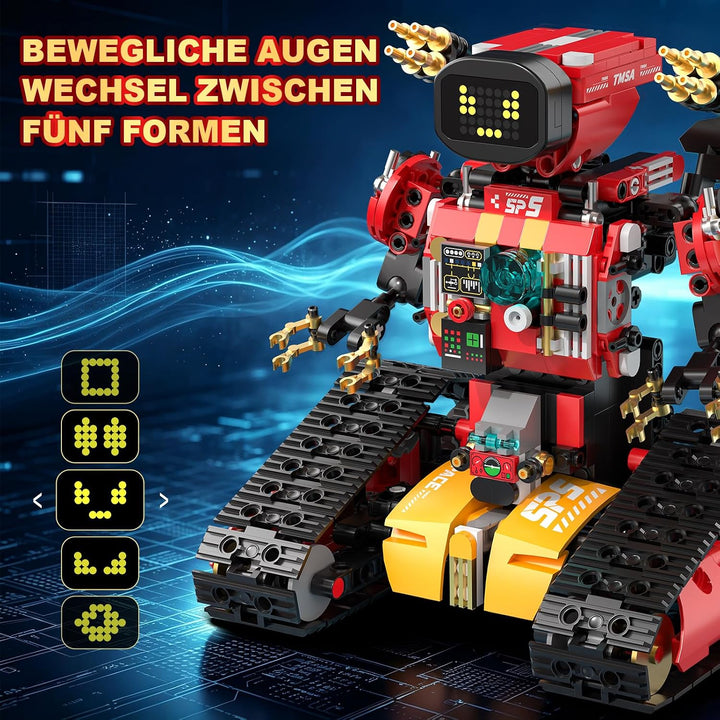 Technic Roboter Bausets ab 8+ Jahren, 896Teile, 5-in-1 RC-Roboter und Auto