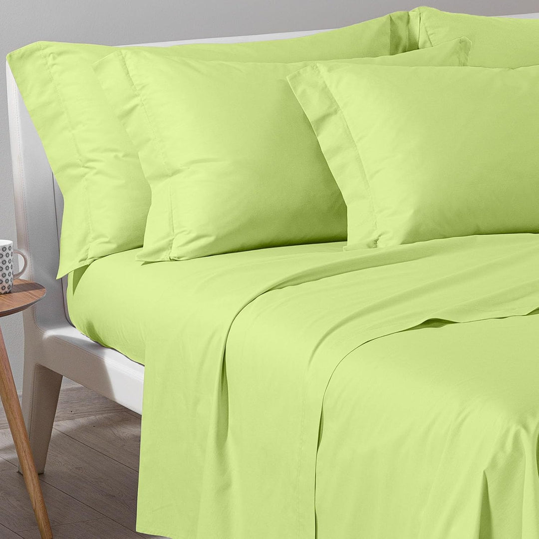 Caleffi - Bettwäsche-Set aus Baumwolle, einfarbig, Einzelbett, Minze Einzelbett Minze, Einzelbett Mi