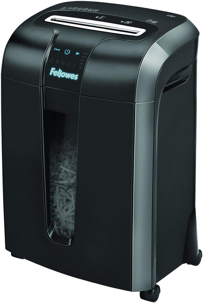 Fellowes 12 Blatt Aktenvernichter, Partikelschnitt (P4) Papierschredder für Büro, Powershred 73Ci, S