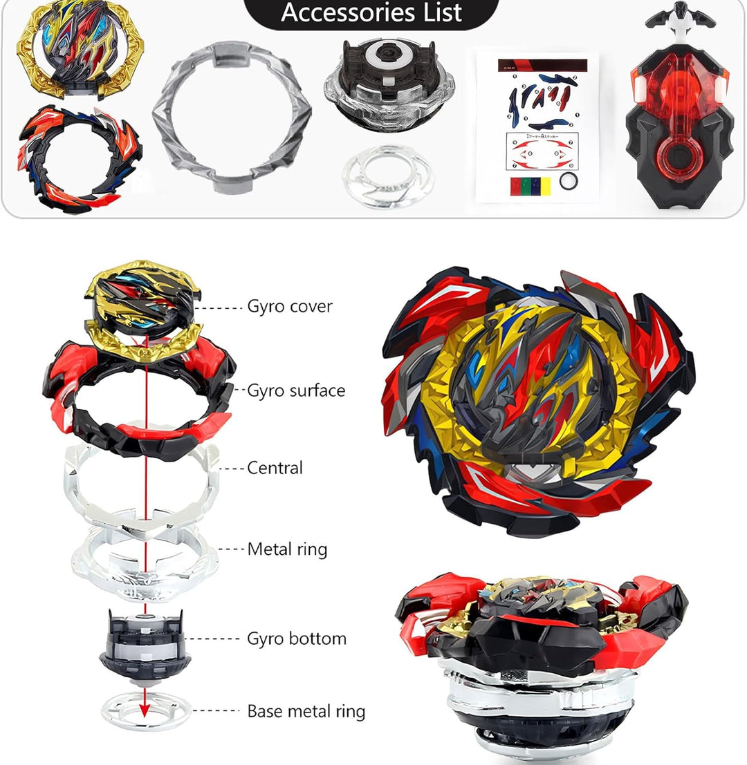 Desamvap Battling Tops B-191 Metal Fusion Kampfkreisel Booster Battle Spin Kreisel mit Starter und G