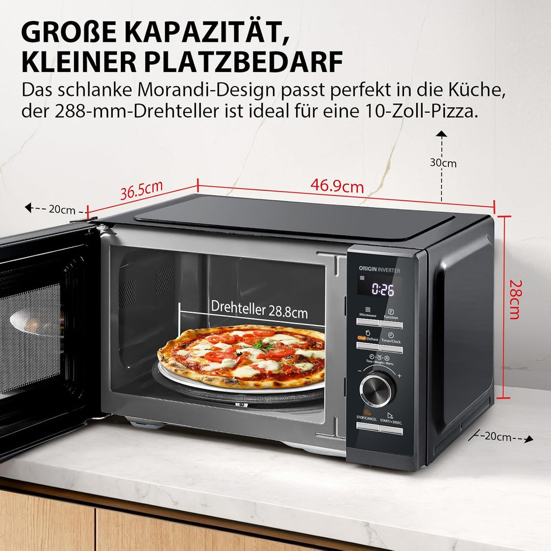 Toshiba MW3-AG25PFI(MG) Mikrowelle mit Grillfunktion - 25L 3-in-1 Kombigerät | 900W Origin-Inverter