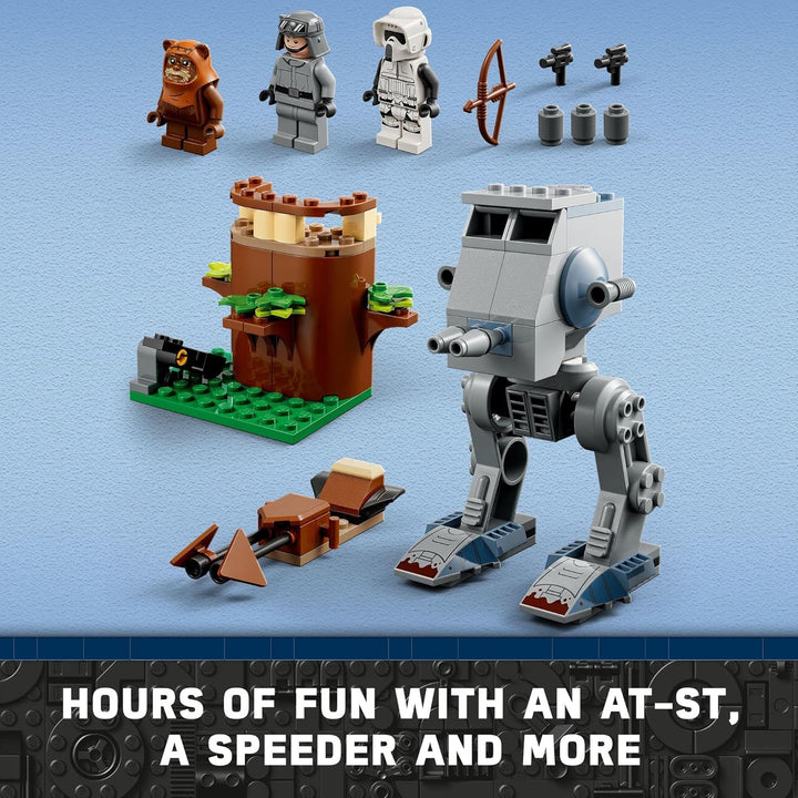 Lego Star Wars at-ST 75332 Spielzeug-Bauset – mit Wicket The Ewok und Scout Trooper Minifiguren, erw
