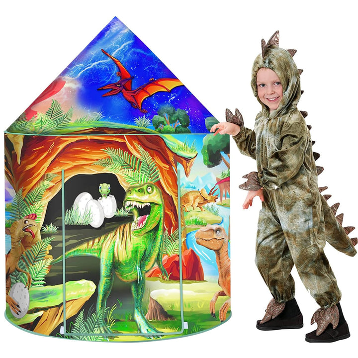 Dinosaurier Kinderzelt Spielzelt Für Jungen Und Mädchen Pop-Up Zelt Für Drinnen &amp; Draussen,Faltbares