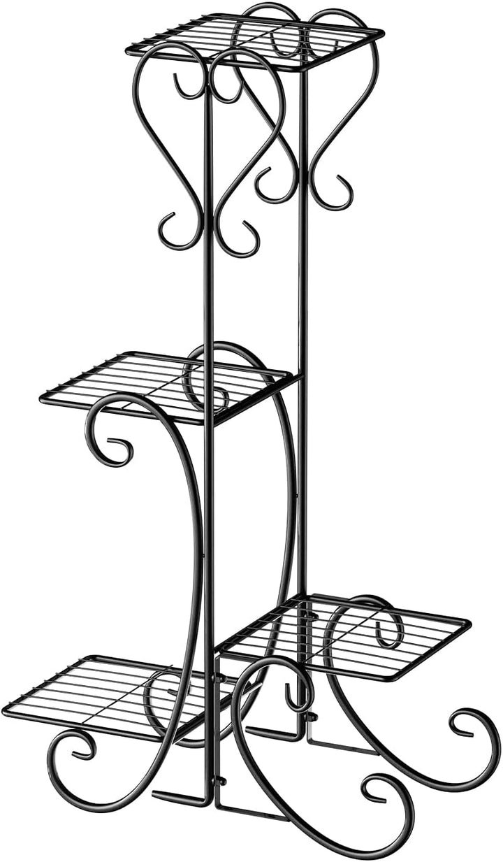 Yumyolk Blumenregal Pflanzenregal 4-Tier, Pflanzenständer Mehrstöckig Blumenständer Blumenbank Blume