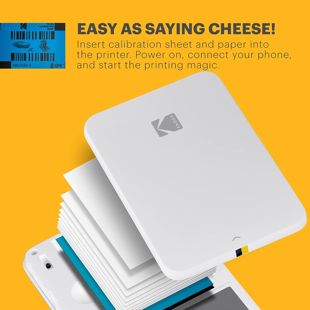 KODAK Step Instant Fotodrucker mit Bluetooth/NFC, Zink-Technologie App &amp; 2" x3 Premium Zink Fotopapi