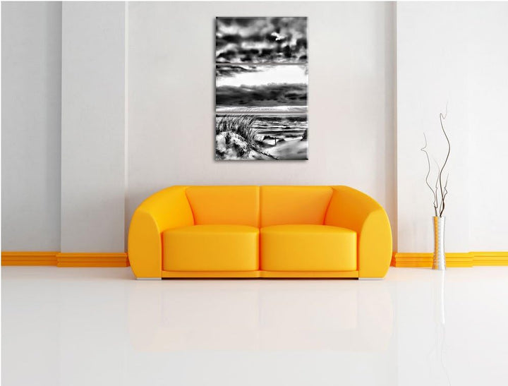 Pixxprint Nordsee als Leinwandbild/Grösse: 3 Teilig (120x80 cm) cm/Wandbild/Kunstdruck/fertig bespan