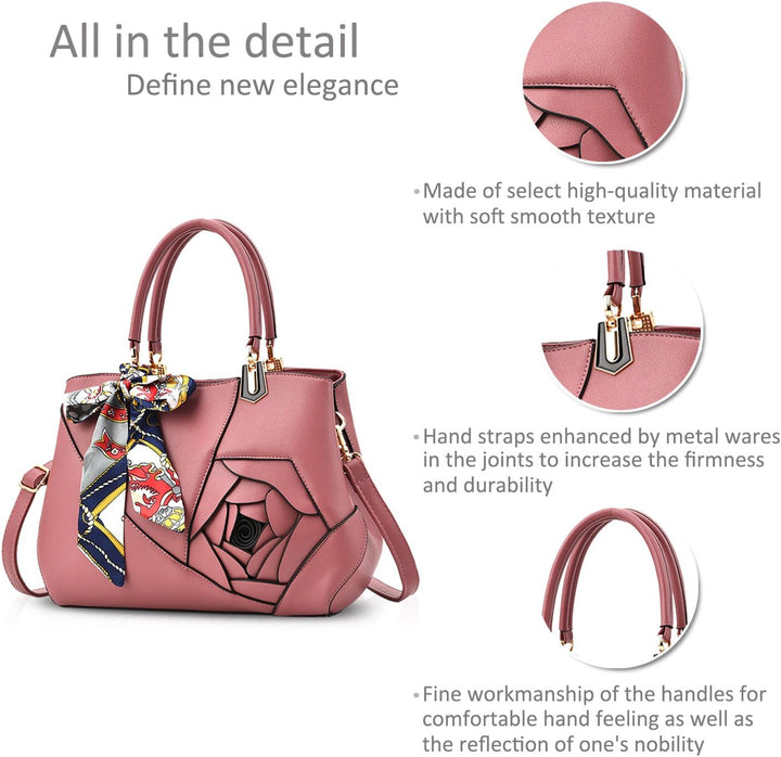 NICOLE&DORIS Frauen Blumen Top Handle Handtaschen Umhängetasche Crossbody Tasche Tote Satchel für Da