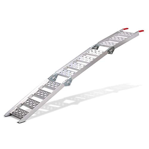 1x ConStands Alu III - Auffahrrampe Motorrad Alu Dreifach-Klappbar Auffahrschiene bis 270 kg