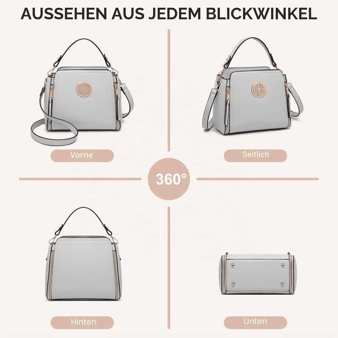 Miss Lulu Umhängetasche Damen Schultertasche Handtasche Crossbody Taschen Henkeltasche Mädchen PU Le